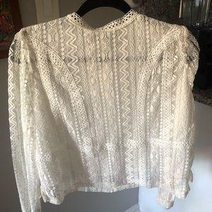 Zara lace long sleeve top